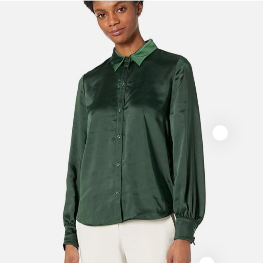 Kate Spade Elegant Green Satin Blouse